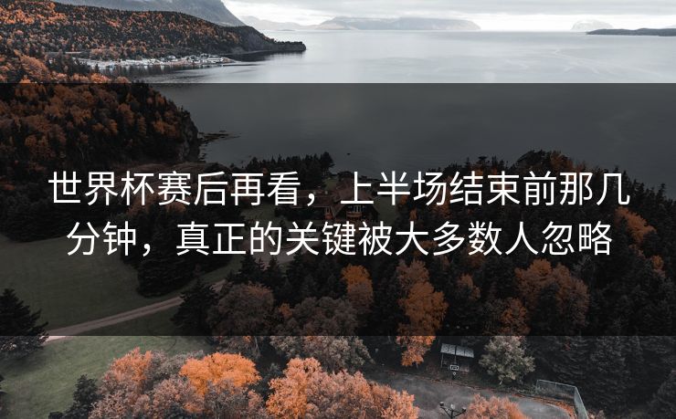 世界杯赛后再看，上半场结束前那几分钟，真正的关键被大多数人忽略