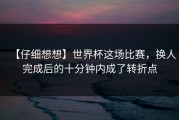 【仔细想想】世界杯这场比赛，换人完成后的十分钟内成了转折点