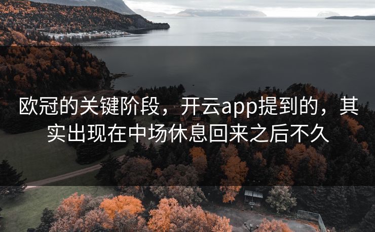 欧冠的关键阶段,开云app提到的,其实出现在中场休息回来之后不久 欧冠的关键阶段,开云app提到的,其实出现在中场休息回来之后不久